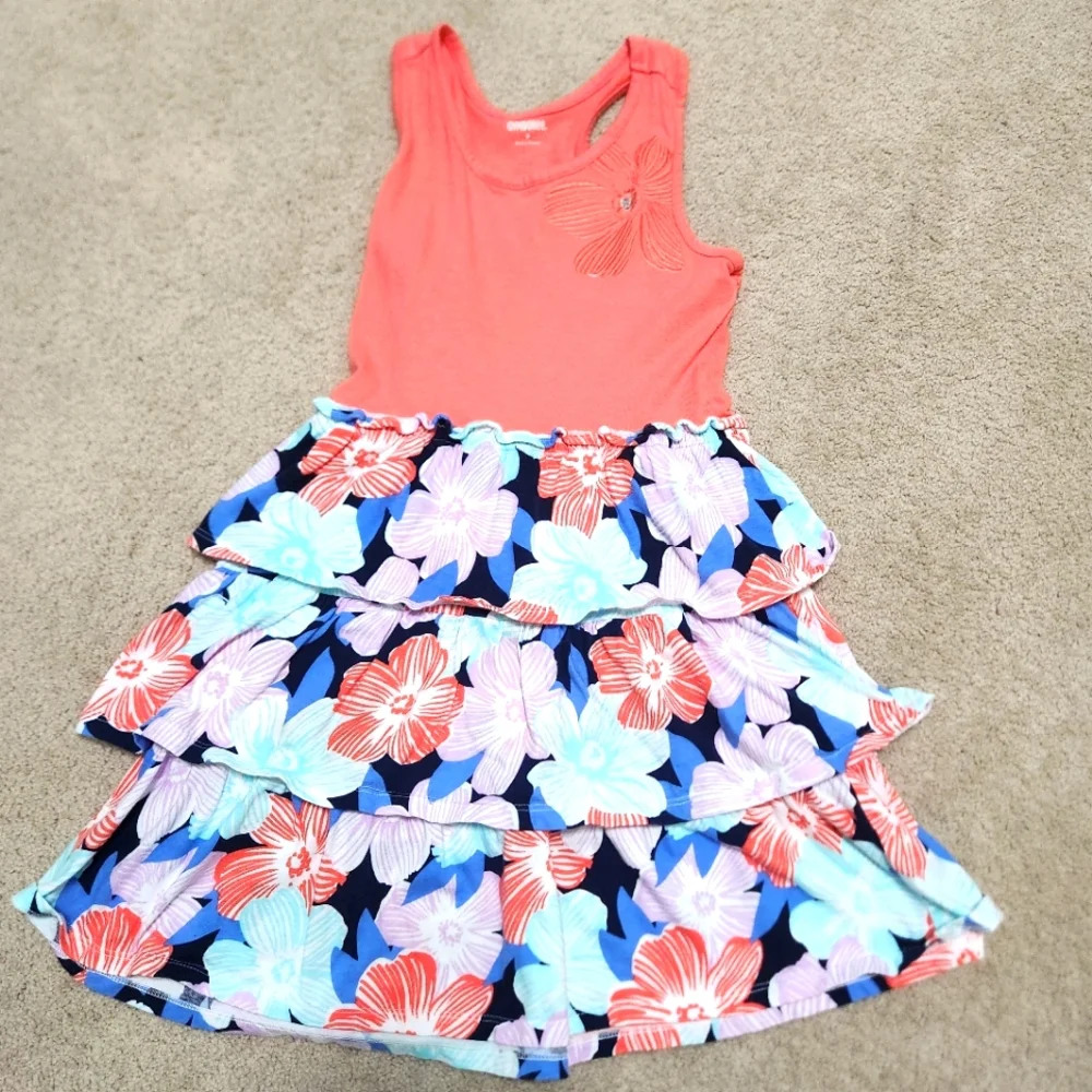 Gymboree Tropical Breeze Floral Ruffle Tiered Dress